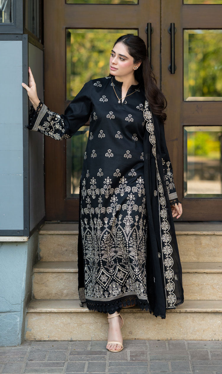 Black EMB 3pcs