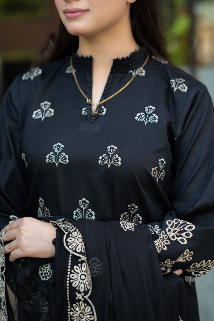Black EMB 3pcs