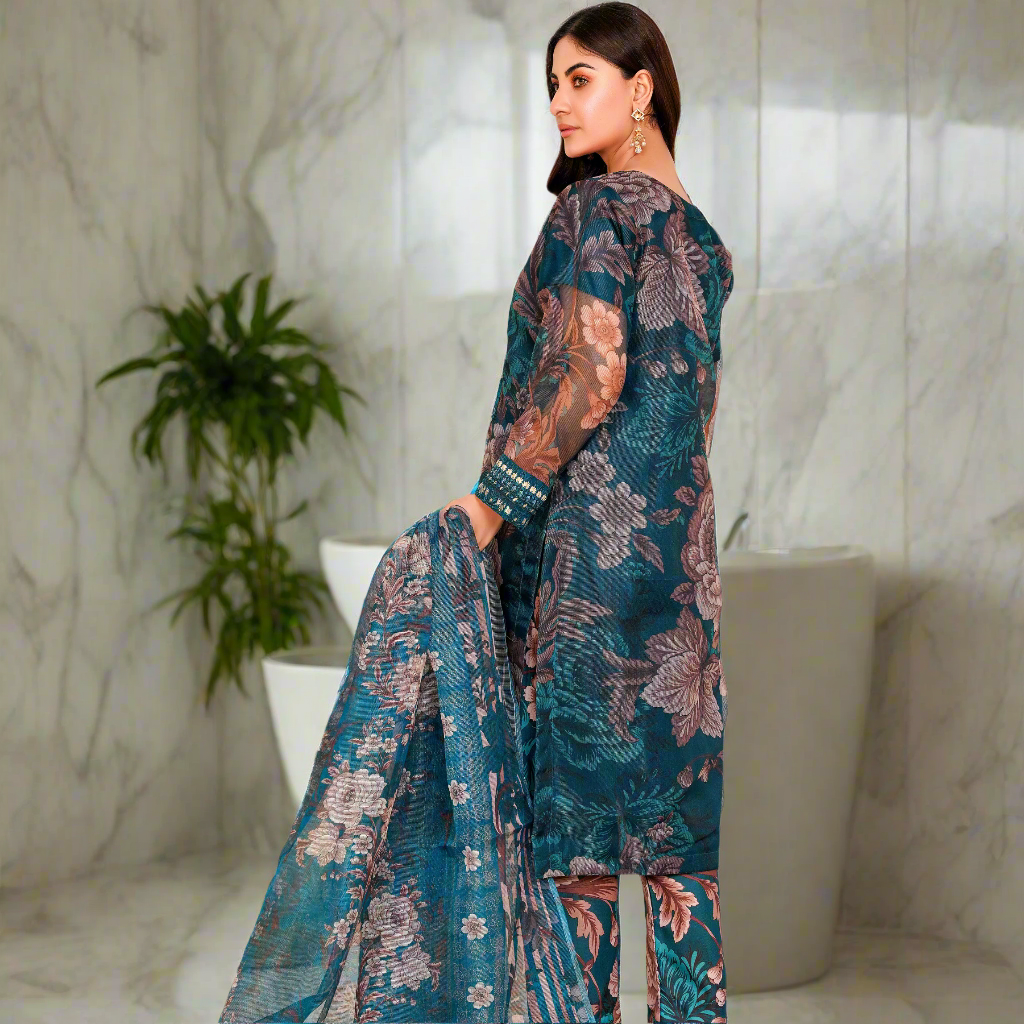 3 PCS EMBROIDY STITCH SUIT