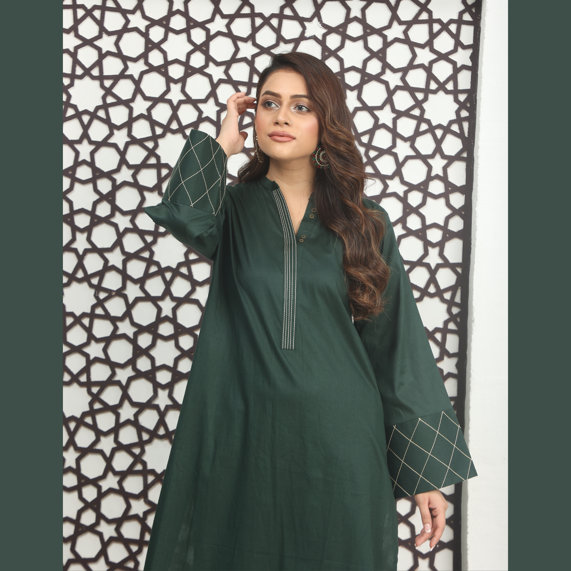 2PCS MONGIA EMBROIDED FABRIC LAWN SUIT
