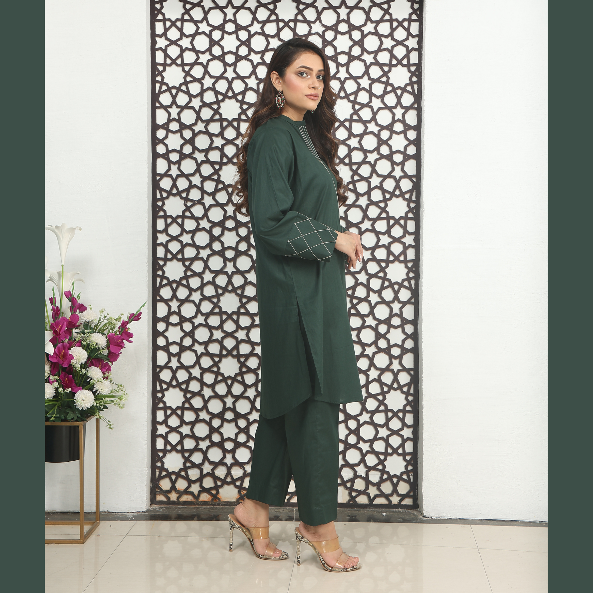2PCS MONGIA EMBROIDED FABRIC LAWN SUIT
