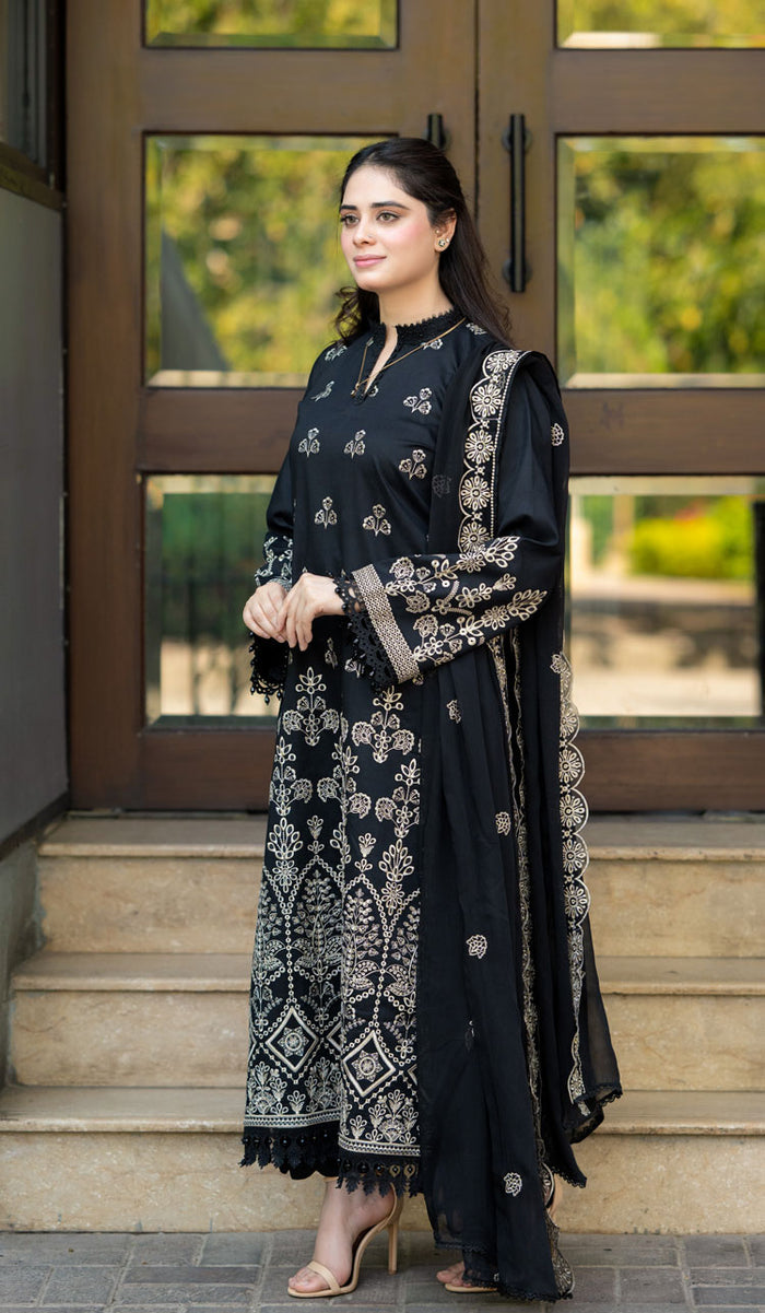 Black EMB 3pcs
