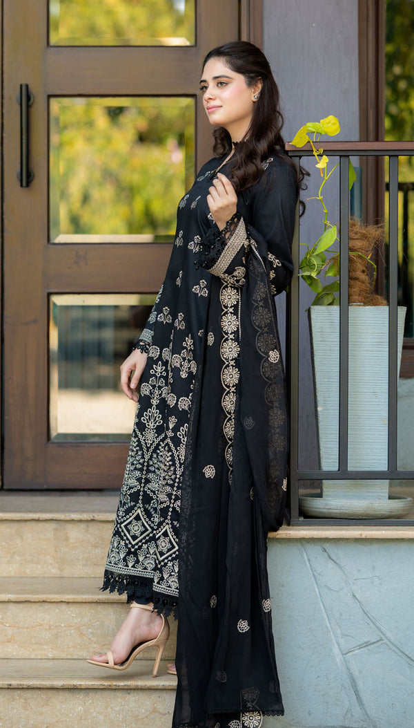 Black EMB 3pcs