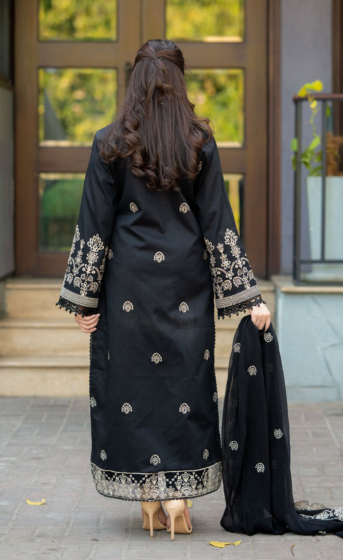Black EMB 3pcs