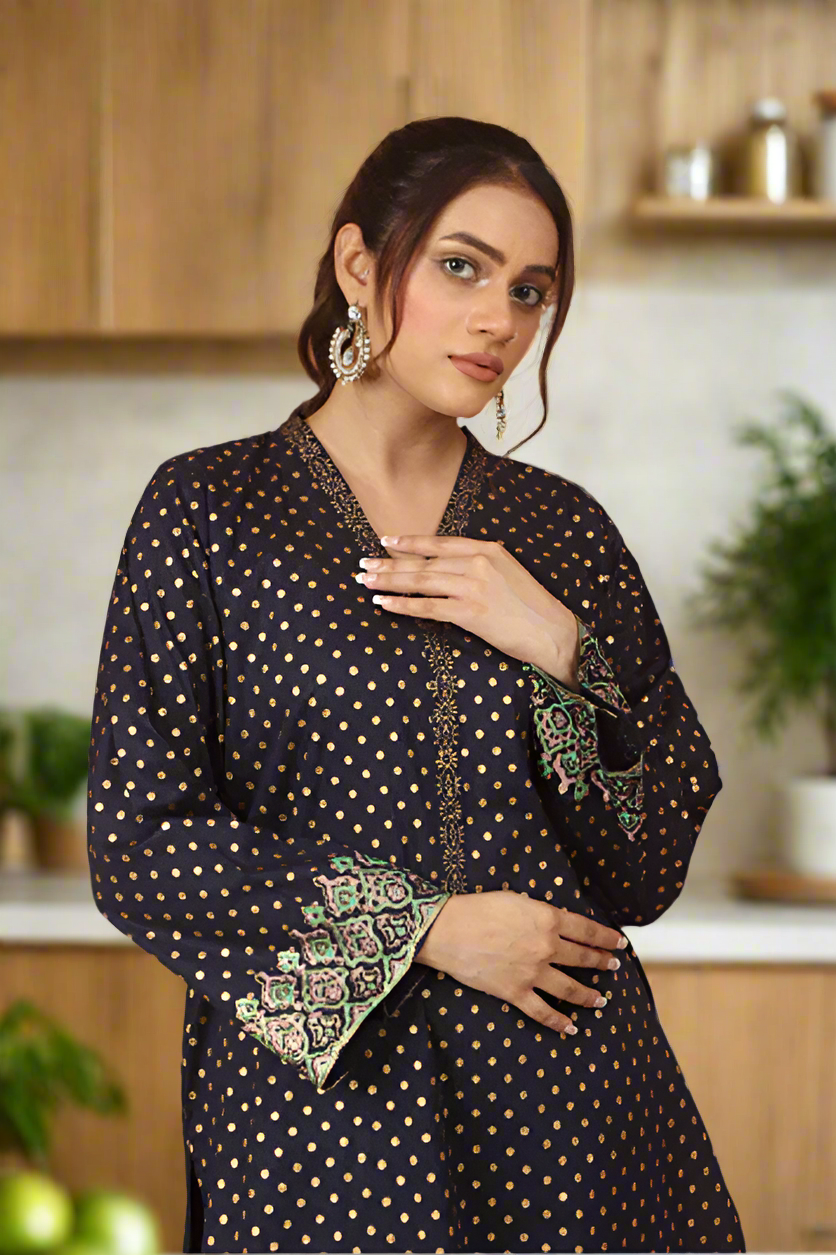 2PCS BLOCK PRINTED FABRIC LAWN SUIT